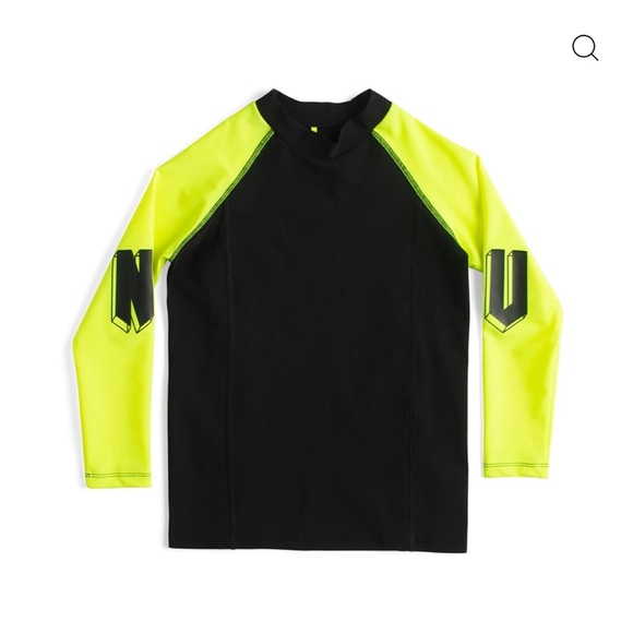 nununu Other - nununu Black and Neon Yellow Kids Rashguard size 3 to 4 years